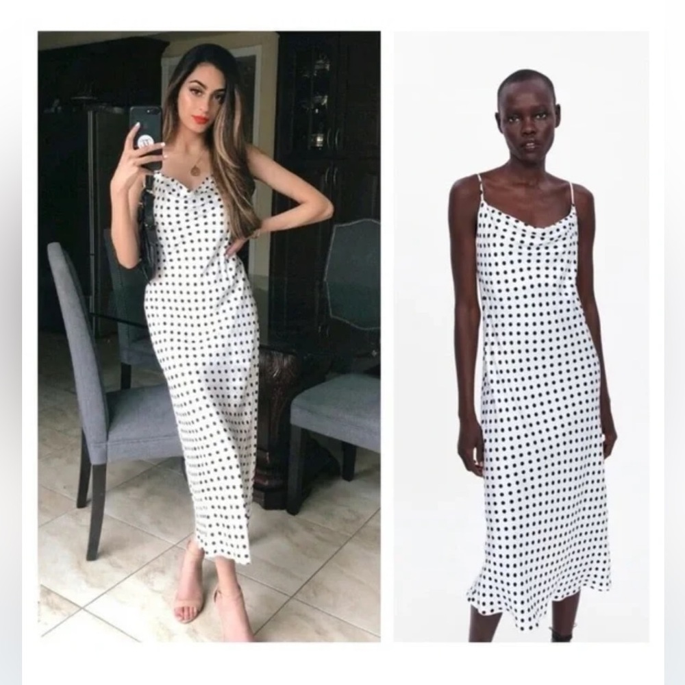 Zara Polka Dot Slip Dress